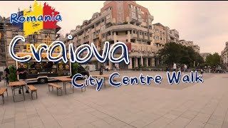 Craiova Walking in Romania  Eastern Europe Craiova City Centre Walk [upl. by Nwavahs]