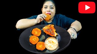 Cheesy Aloo Tikki With Chicken Pocket Fried And Tomato Mayonnaise Sauce [upl. by Aztilay]