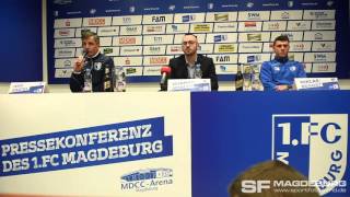 Pressekonferenz vor dem Spiel  Chemnitzer FC gegen 1 FC Magdeburg  wwwsportfotosmdde [upl. by Ehgit]