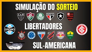 SIMULAÇÃO do SORTEIO das OITAVAS da LIBERTADORES e SULAMERICANA [upl. by Gurolinick]