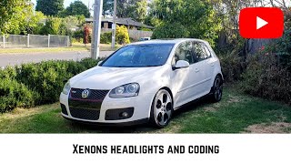 MK5 GTI OEM Xenon upgrade installation and VCDS coding [upl. by Cherilynn]