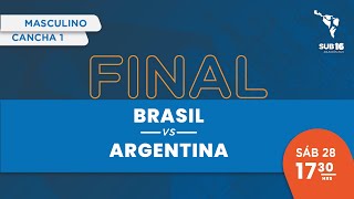 HANDBALL SCA S16  BRASIL vs ARGENTINA  FINAL MASCULINA [upl. by Hadlee]