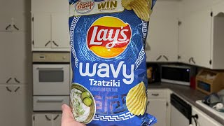 Lay’s wavy tzatziki chip review [upl. by Nylyram]