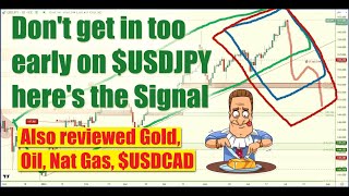 🚫 Dont short 📉 the USDJPY too early  🔴🚦 Short Signal  also Gold Oil Nat Gas USDCAD [upl. by Srednas]