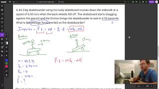 Momentum and Impulse Problems  Example 3 74C [upl. by Roxi]