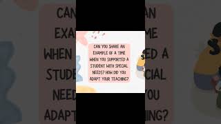 How to Support Students with Special Needs  Teacher Interview Example Answer education teaching [upl. by Binnie]