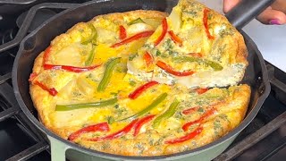 Easy breakfast frittata with potato  Incredibly delicious [upl. by Rabbaj]