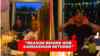 Rob Kardashians Surprise Appearance at Khloe Kardashians 40th Birthday Bash [upl. by Alleram]