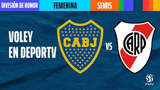 Boca Juniors vs River Plate  EN VIVO  Semifinal J2  División de Honor Femenina de Vóley [upl. by Angelle]