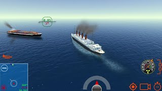 RMS AQUITANIA ALMOST HIT BY CONTAINER SHIP [upl. by Jessalin223]