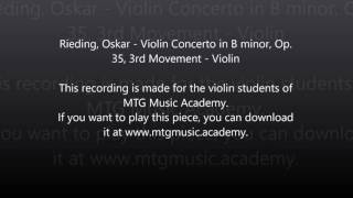 Rieding Oskar Violin Concerto in B minor Op 35 3rd Movement Piano accompaniment [upl. by Eliak]