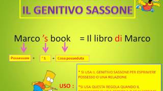 IL GENITIVO SASSONE  THE POSSESSIVES [upl. by Cappello]