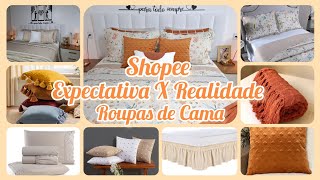 EXPECTATIVAXREALIDADE ROUPAS DE CAMA SHOPEE EM DUAS CAMAS POSTAS PERFEITASachadinhosshopeeenxoval [upl. by Ramalahs]