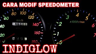 Modifikasi custom speedometer Indiglow mobil Avanza xenia lama [upl. by Yenruoj]