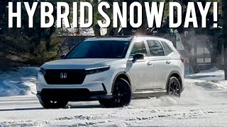 2024 Honda CRV SportL Hybrid AWD  POV Owner Winter Driving Review  Snow Mode Handling amp More [upl. by Demetris]