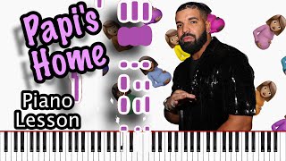 Drake  Papis Home Piano Lesson  Piano tutorial [upl. by Veda]