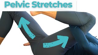 4 Pelvic Floor Stretches that Relax TIGHT Pelvic Floor Muscles  PHYSIO Beginners Routine [upl. by Atnoid]