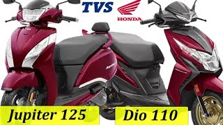 TVS Jupiter 125 vs Honda Dio 110  Difference Between TVS Jupiter 125 And Honda Dio 110  RajuSNair [upl. by Cindee]