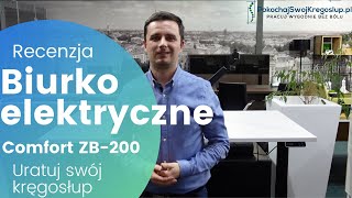 Biurko regulowane elektrycznie do pracy stojącej przy komputerze do biura i domu Comfort ZB200 [upl. by Wilbur]