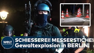 BERLIN Schießerei Messerstiche Gewaltexplosion im Wedding PolizeiGroßeinsatz  Schwerverletzte [upl. by Anselmi843]