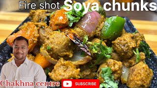 Soya chunks recipe 😍 Chakhnacentre style food indianrecipe cooking soyabean soyachunksrecipe [upl. by Nial]