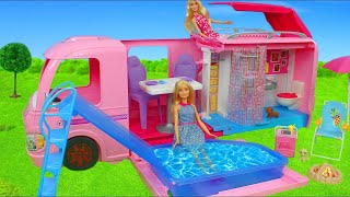 Le campingcar rêvé de poupée Barbie pour enfants [upl. by Suissac620]