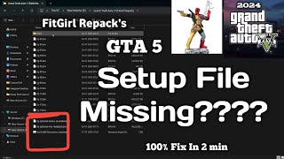 Quick Fix GTA V Setup File Not Found in Game Folder 2024 l GTA 5 Problem Fixing EP 1 [upl. by Canute864]