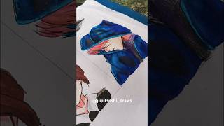 Colouring Anime Boy Jujutsushi Draws anime drawing animedrawing [upl. by Broek819]