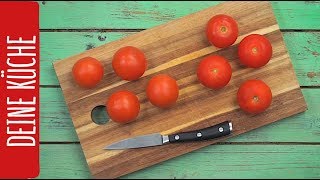 Tomaten schälen HowTo  REWE Deine Küche [upl. by Elpmid269]