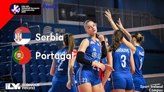 Full Match  Serbia vs Portugal  CEV U20 Volleyball European Championship 2024  Women [upl. by Nnylyaj755]