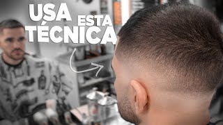 CORTE de CABELLO FADE O DEGRADADO HOMBRE  La MEJOR TÉCNICA [upl. by Peterson]