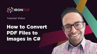 How to Convert PDF Files to Images in C  IronPDF [upl. by Cornwall]