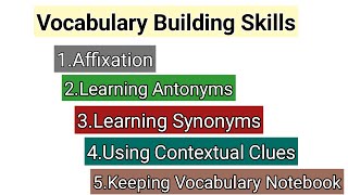 What is vocabulary  Vocabulary Building Skills  How to Build English Vocabulary  learning vocab [upl. by Olnee]