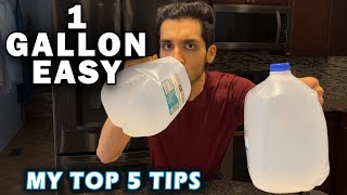 How to Drink a GALLON OF WATER A DAY The EASY Way  TOP 5 TIPS [upl. by Kinney364]