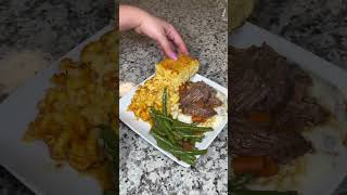 Pot roast plate 😙🤌🏼 recipe foodlover explore cooking roast plate foodie foodshorts [upl. by Ayeka]