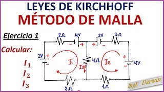 LEY DE KIRCHHOFF MALLAS  EJERCICIO 1 [upl. by Sou]