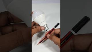 Led Light Repair with Pencil 💡 💡 💡 short shorts shortvideo ledbulb ledlightrepair repairing [upl. by Jueta]