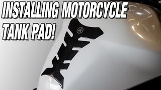 Installing Motorcycle Tank Pad [upl. by Garvy]