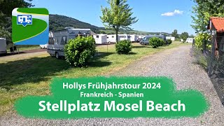 Stellplatz Mosel Beach in Mehring an der Mosel Deutschland [upl. by Shugart]