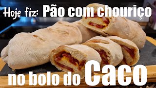 Chef Hélder Freire Hoje fiz pão com chouriço no bolo do caco shorts [upl. by Ylrebnik]