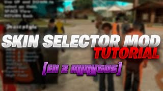 Instalar SKIN SELECTOR para GTA SA en 2024 facil [upl. by Elmo]