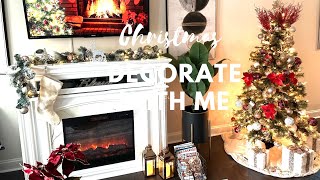 2023 Christmas Decorate with Me  Christmas Tree  Fireplace Garland [upl. by Aicined]