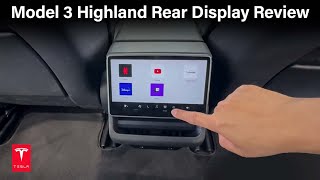 New Model 3 Highland Rear Entertainment Display Full Review tesla model3highland [upl. by Orlosky828]