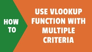 Using Excel VLOOKUP Function with Multiple Criteria Multiple Cells [upl. by Salim30]