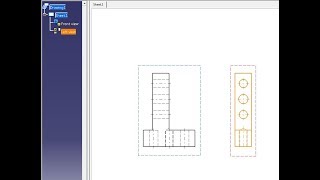 Position Independency view alignment of views in drafting  Comparing NX and CATIA commands [upl. by Hay]