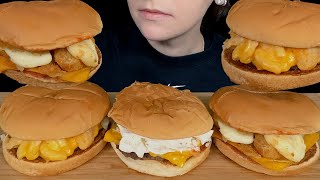 ASMR Mac amp Cheese Burger Chive amp Onion Cream Cheese Burger Cheeseburger with Mozzarella Sticks [upl. by Aliam617]