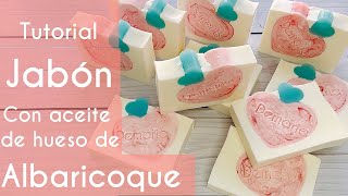 🍑🍑Jabón con aceite de hueso de albaricoque🍑🍑 peach soap melt and pour soap jabón glicerina [upl. by Ecnatsnoc503]