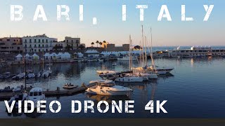 Bari the old town of Puglia Italy  Fishing port drone video 2023 🇮🇹 Walking tour [upl. by Mackey]