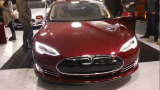 Tesla Model S Signature Beta Prototype in Signature Red at Santana Row [upl. by Hiltner463]