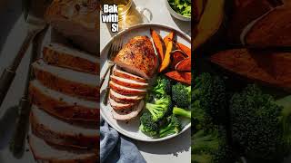 Healthy amp Easy Baked Chicken Breast with Sweet Potato and Steamed Broccoli [upl. by Aziaf981]